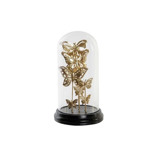 DKD Home Decor Dekorativna slika DKD Home Decor Crystal Black Golden Metal Butterflies (18,5 x 18,5 x 32,5 cm)