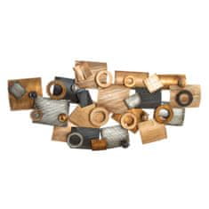 DKD Home Decor Stenska dekoracija DKD Home Decor Abstract Grey Metal Copper Modern Circles (109 x 7 x 53 cm)