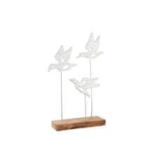 DKD Home Decor Dekorativna slika DKD Home Decor Brown White Iron Mango wood Birds (32 x 10 x 51 cm)