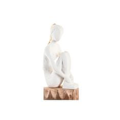 DKD Home Decor Dekorativna figura DKD Home Decor Lady Brown White (2 enoti)