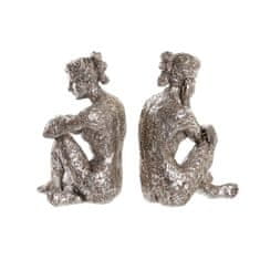 DKD Home Decor Dekorativna figura DKD Home Decor 17 x 15 x 26 cm Lady Silver (3 enote)