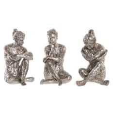 DKD Home Decor Dekorativna figura DKD Home Decor 17 x 15 x 26 cm Lady Silver (3 enote)