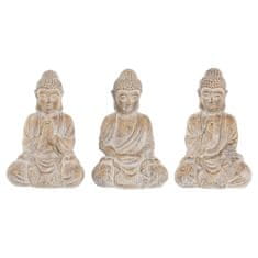 DKD Home Decor Dekorativna figura DKD Home Decor 30,5 x 24 x 45 cm Zlato rjava Buda Oriental (3 kosi)