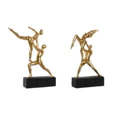 DKD Home Decor Dekorativna figura DKD Home Decor 21 x 5,5 x 25,5 cm Črna zlata gimnastičarka (2 enoti)