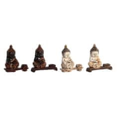 DKD Home Decor Dekorativna figura DKD Home Decor 22 x 8,2 x 23 cm Rdeča bež Buda Oriental (4 kosi)