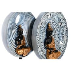 DKD Home Decor Dekorativna figura DKD Home Decor 25 x 6,7 x 25,6 cm Bež Modra Buda Oriental (2 enoti)