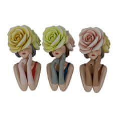 DKD Home Decor Dekorativna figura DKD Home Decor 14,5 x 11,5 x 28,7 cm Lady Multicolor (3 enote)