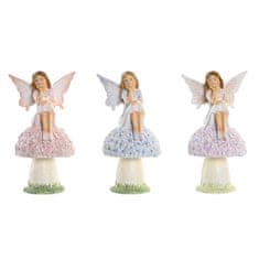 DKD Home Decor Dekorativna figura DKD Home Decor Modra roza vila 9,5 x 8 x 17 cm (3 kosi)