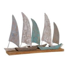 DKD Home Decor Dekorativna slika DKD Home Decor Yachts Metal Mango wood Mediterranean (71 x 14 x 46 cm)