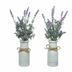 BigBuy Okrasne rastline Everlands Lonec za rastline Lavendar (Ø 13 x 32 cm)