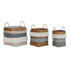 DKD Home Decor Komplet košar DKD Home Decor 49 x 49 x 57 cm Bambus Boho