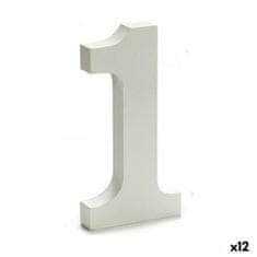 DKD Home Decor Številka 1 Les bela (1,8 x 21 x 17 cm) (12 enot)