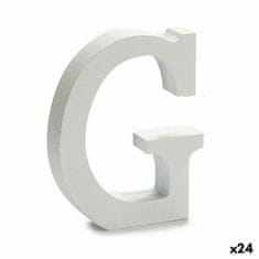 DKD Home Decor Črka G Les bela (2 x 16 x 14,5 cm) (24 enot)