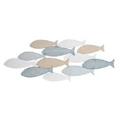 DKD Home Decor Stenska dekoracija DKD Home Decor White Multicolor Mediterranean Fish 110 x 4,5 x 40 cm 111 x 4,5 x 40 cm