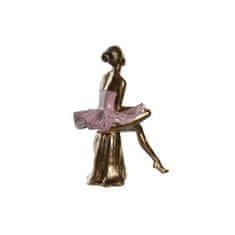 DKD Home Decor Dekorativna figura DKD Home Decor Pink White Ballet Dancer 15 x 10 x 19 cm (2 enoti)