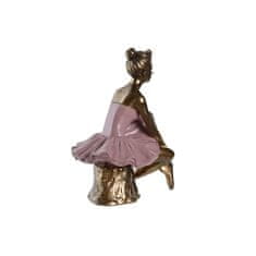 DKD Home Decor Dekorativna figura DKD Home Decor 12 x 9,5 x 15,5 cm Pink White Ballet Dancer (2 enoti)