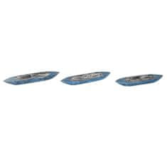 DKD Home Decor Centerpiece DKD Home Decor 80 x 18,5 x 7 cm Blue White Navy Blue Mediterranean (3 kosi)