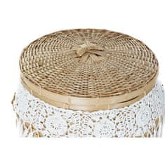 DKD Home Decor Košarica komplet DKD Home Decor Bela Naravna Bambus Boho 39 x 39 x 45 cm