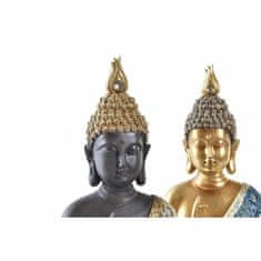 DKD Home Decor Dekorativna figura DKD Home Decor 24 x 12 x 34 cm Modra zlato rjava Buda Oriental (2 enoti)