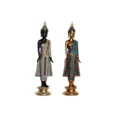 DKD Home Decor Dekorativna figura DKD Home Decor 11,5 x 10 x 43,5 cm Zlato rjava Buda Turkizna Orientalska (2 enoti)