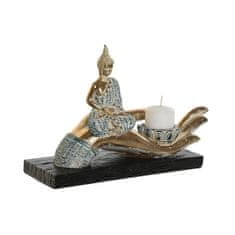 DKD Home Decor Dekorativna figura DKD Home Decor 25,7 x 8 x 16 cm Modra Buda Turkizna Oriental Stripped (2 enoti)