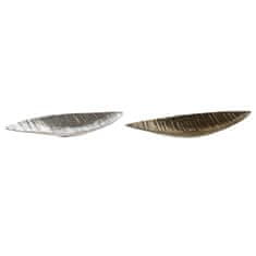 DKD Home Decor Okrasni element DKD Home Decor 62 x 22 x 7 cm starana površina Silver Golden Modern (2 enoti)