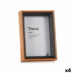 Gift Decor Foto okvir Crystal Black Brown MDF Wood (12 x 17 x 3 cm) (6 enot)