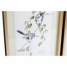 NEW Slika DKD Home Decor 35 x 2,5 x 45 cm Tradicionalna Ptice (4 Kosi)