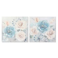 NEW Slika DKD Home Decor 80 x 3 x 80 cm Flori Shabby Chic (2 kosov)