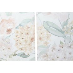 NEW Slika DKD Home Decor Flori 55 x 3 x 135 cm Shabby Chic (3 Kosi)