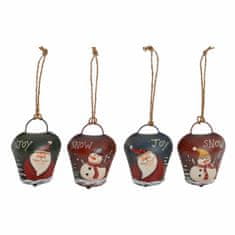 DKD Home Decor Viseča dekoracija DKD Home Decor Christmas Red Green Metal (4 kosi) (5 x 2,5 x 7 cm)