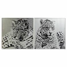 NEW Slika DKD Home Decor 100 x 2,5 x 100 cm Leopard Kolonialno (2 kosov)