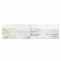 NEW Slika DKD Home Decor 140 x 3,7 x 70 cm Plaža Sredozemsko (2 kosov)