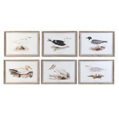 NEW Slika DKD Home Decor 70 x 2,5 x 50 cm Tradicionalna Ptice (6 Kosi)