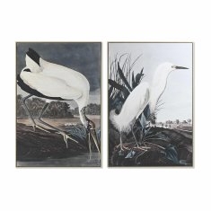 NEW Slika DKD Home Decor Ptice Orientalsko 83 x 4 x 123 cm (2 kosov)