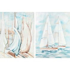 DKD Home Decor Platno DKD Home Decor 90 x 3,5 x 120 cm 90 x 3,7 x 120 cm Yachts Mediterranean (2 enote)