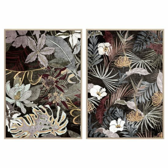 NEW Slika DKD Home Decor Tropical Rastlinski list 83 x 4,5 x 122,5 cm 83 x 4,5 x 123 cm (2 kosov)