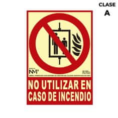 BigBuy Znak Normaluz No utilizar en caso de incendio PVC (21 x 30 cm)