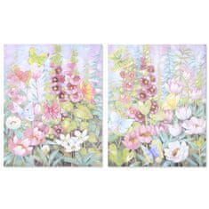 DKD Home Decor Slikarstvo DKD Home Decor Flowers 80 x 3 x 100 cm Shabby Chic (2 enoti)