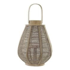 DKD Home Decor Svečnik DKD Home Decor Linen Bamboo (28 x 28 x 51 cm)