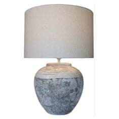 NEW Svetilka namizna DKD Home Decor Bela Siva Keramika Plastika Platno 50 W 220 V 42 x 42 x 60 cm