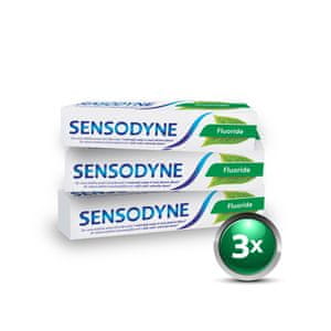  Sensodyne Fluoride zobna pasta, 3x75 ml