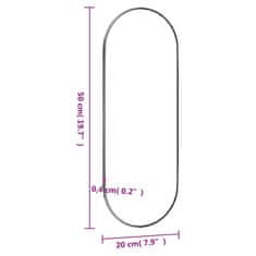 Vidaxl Stensko ogledalo 20x50 cm steklo ovalno
