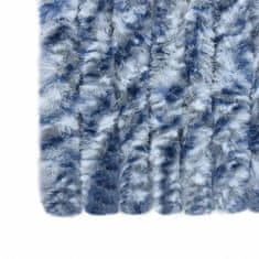 Vidaxl Zavesa proti mrčesu modra in bela 100x230 cm šenilja