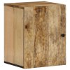 Stenska kopalniška omarica 38x33x48 cm trden mangov les