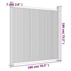 shumee Ograjni panel z 2 stebričkoma rjav 180x186 cm WPC