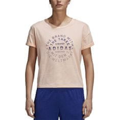 Adidas Majice obutev za trening roza L Emblem Tee