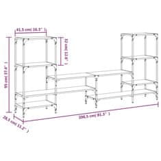 Vidaxl TV omarica sonoma hrast 206,5x28,5x95 cm inženirski les