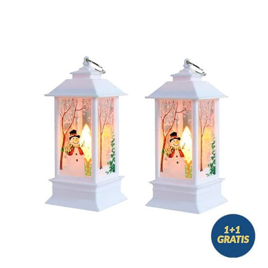 Netscroll Božična lanterna, božična dekoracija, dekoracija doma, lanterna, sezonska dekorativna lanterna, sezonski okraski, idealna za dekoracijo mize, 1+1 GRATIS, LanternLights