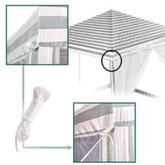 WOWO Garden Gazebo 3X3m - Bel komercialni vrtni šotor 3X3m za zabave